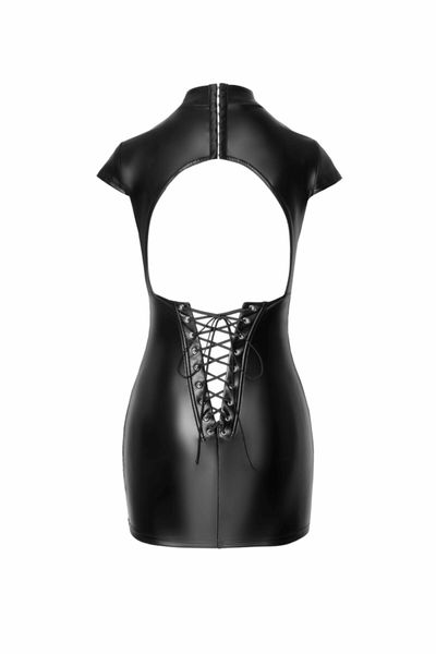 Сукня Noir Handmade F309 Fantasy wetlook mini dress with lace up back - M SX0292 фото