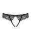 Мереживні танга з доступом Obsessive Contica crothchles thong S/M, чорні SO7256 фото 5