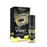 Рідкий вібратор Orgie Dual Vibe! Lemon Gin And Tonic Kissable Liquid Vibrator, 15 мл SX1490 фото