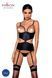 Корсет з відкритими грудьми Passion JANNIES CORSET L/XL black, стрінги в наборі SO8445 фото 1