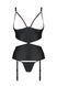 Корсет з відкритими грудьми Passion JANNIES CORSET L/XL black, стрінги в наборі SO8445 фото 3