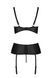 Корсет з відкритими грудьми Passion JANNIES CORSET L/XL black, стрінги в наборі SO8445 фото 4