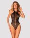 Бодістокінг з великими осередками та відкритою спиною Obsessive B113 teddy S/M/L, халтер SO7207 фото 1