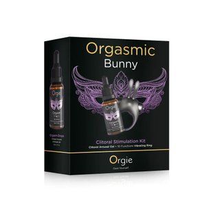 Набір Orgie Orgasmic Bunny: збуджувальні краплі та ерекційне віброкільце SX3641 фото