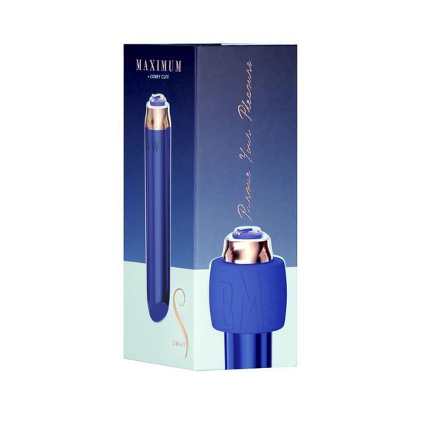 Віброкуля Swan Maximum + Comfy Cuff Blue, суперпотужна, різна інтенсивність, силіконова манжета SO8903 фото