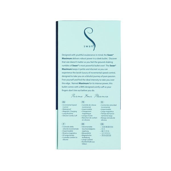 Віброкуля Swan Maximum + Comfy Cuff Blue, суперпотужна, різна інтенсивність, силіконова манжета SO8903 фото