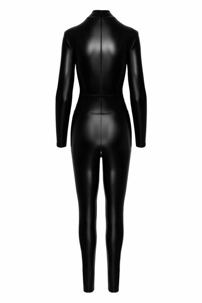 Комбінезон Noir Handmade F319 Caged wetlook catsuit with zippers and ring - M SX0346 фото