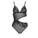Боді з ажурним ліфом Passion CHRISTA BODY XXL/XXXL, black SO5755 фото 3