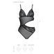 Боді з ажурним ліфом Passion CHRISTA BODY XXL/XXXL, black SO5755 фото 5