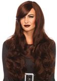 Хвиляста перука з косим чубчиком Leg Avenue Long Wavy Wig 68 см, коричнева SO9091 фото