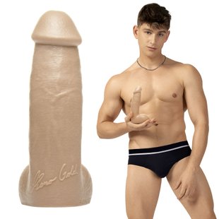 Фалоімітатор Fleshjack Boys: Reno Gold Dildo, за зліпком пеніса порноактора SO9582 фото