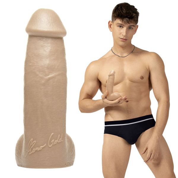 Фалоімітатор Fleshjack Boys: Reno Gold Dildo, за зліпком пеніса порноактора SO9582 фото