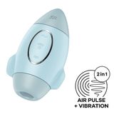 Вакуумний стимулятор з вібрацією Satisfyer Mission Control Blue, 2 незалежні мотори SO8969 фото