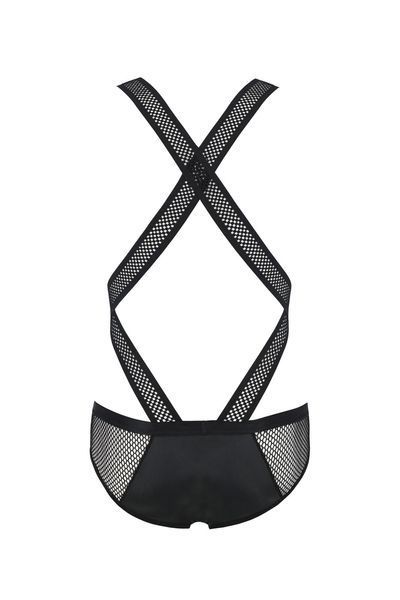 Чоловіче еротичне сітчасте боді Passion 045 VICTOR XXL/XXXL Black, екошкіра, сітка SO7608 фото