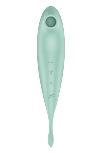 Смарт-вібратор для клітора з вакуумною стимуляцією Satisfyer Twirling Pro+ Mint SO6716 фото