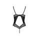Боді з еко-шкіри та мережива Passion LOONA BODY XXL/XXXL, black SO5357 фото 4