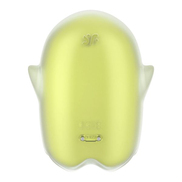 Вакуумний кліторальний стимулятор із вібрацією Satisfyer Glowing Ghost Yellow SX0543 фото