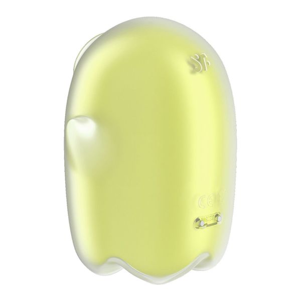 Вакуумний кліторальний стимулятор із вібрацією Satisfyer Glowing Ghost Yellow SX0543 фото