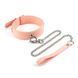 Нашийник із повідцем Liebe Seele Dark Candy Pink Collar with Leash SX1659 фото 1