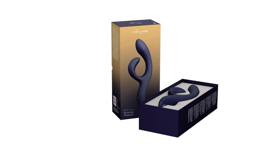 Смарт вібратор-кролик We-Vibe Nova Midnight Blue, ергономічний, регульований кут нахилу стовбура SO6931 фото