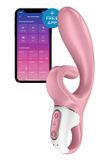 Смартвібратор-кролик Satisfyer Hug Me Pink, 2 мотори, діаметр 4,2см, широка кліторальна частина SO6274 фото