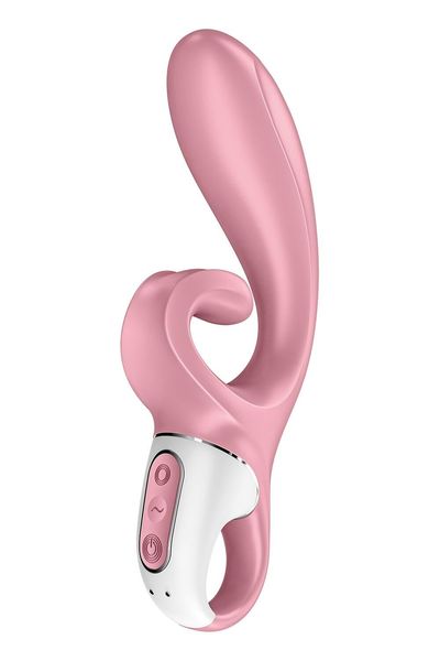 Смартвібратор-кролик Satisfyer Hug Me Pink, 2 мотори, діаметр 4,2см, широка кліторальна частина SO6274 фото