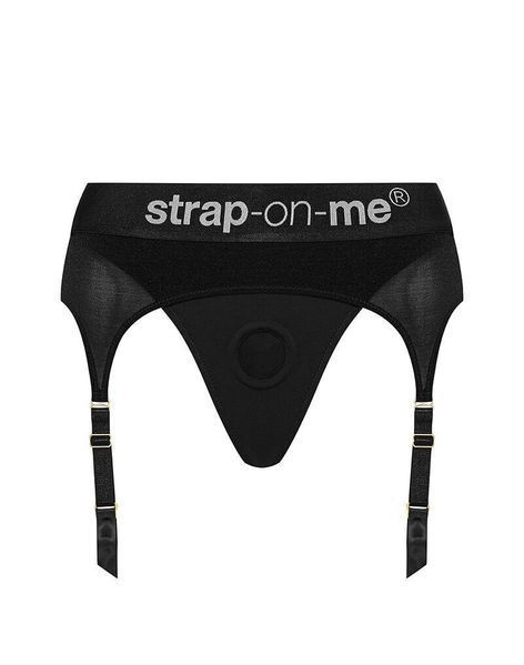 Трусики для страпона з підв&rsquo;язками для панчіх Strap-On-Me REBEL HARNESS - XS SX2282 фото
