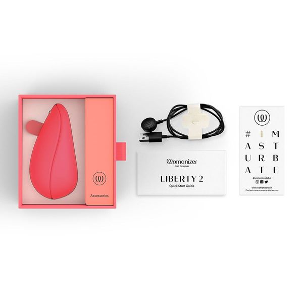 Вакуумний кліторальний стимулятор Womanizer Liberty 2 Vibrant Rose SX0522 фото