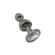 Металева анальна пробка Wooomy Lollypop Double Ball Metal Plug S, діаметр 2,8 см, довжина 8,5 см