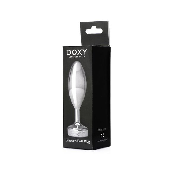 Металева анальна пробка DOXY Butt Plug SMOOTH, гладенька, діаметр 3,3 см SO8030 фото