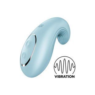 Вібратор Satisfyer Dipping Delight Light Blue, 2 мотори, гнучкий кінчик SO6991 фото