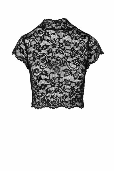 Топ Noir Handmade F303 Essence lace top with high collar - M SX0256 фото