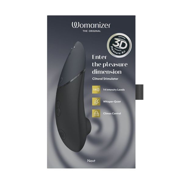 Вакуумний кліторальний стимулятор Womanizer Next Black SX0530 фото