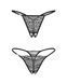 Набір трусиків з доступом Obsessive Bianca 2-pack crotchless thong S/M SX3555 фото 5