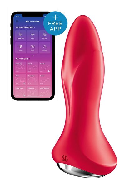 Анальна смарт-вібропробка із перлинним масажем Satisfyer Rotator Plug 1+ Red SO6277 фото