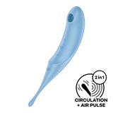 Вібратор для клітора з вакуумною стимуляцією Satisfyer Twirling Pro Blue SO7801 фото