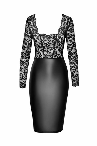 Сукня Noir Handmade F295 Euphoria lace and wetlook midi dress - M SX0208 фото