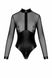 Боді Noir Handmade F321 Edge wetlook and mesh body with rings - M SX0358 фото 7