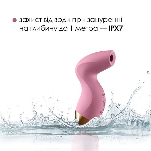 Вакуумний кліторальний стимулятор Svakom Pulse Pure Pale Pink, 5 режимів, 5 інтенсивностей у кожному SO6993 фото