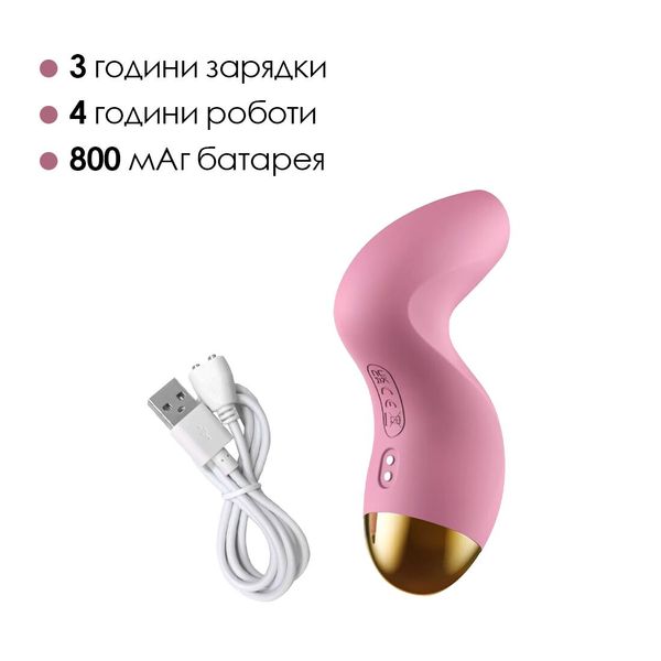 Вакуумний кліторальний стимулятор Svakom Pulse Pure Pale Pink, 5 режимів, 5 інтенсивностей у кожному SO6993 фото