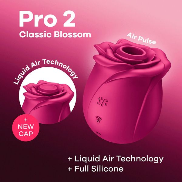 Вакуумний кліторальний стимулятор Satisfyer Pro 2 Classic Blossom, технологія Liquid Air SO8775 фото