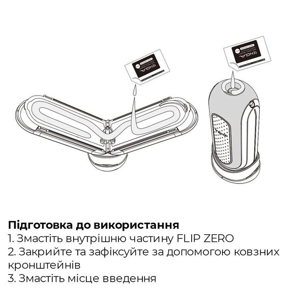 Мастурбатор Tenga Flip Zero White, змінна інтенсивність стимуляції, розкладний TFZ-001 фото