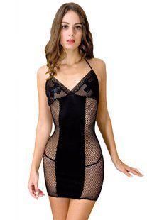 Плаття-сітка Anne De Ales Dernier Tango Black XL SO4660 фото