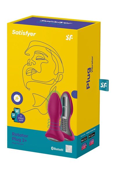 Анальна смарт вібропробка із перлинним масажем Satisfyer Rotator Plug 2+ Violet SO6280 фото