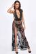 Сукня Noir Handmade F312 Divinity long flocked mesh dress with open back - M SX0310 фото 3