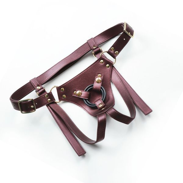 Трусики для страпона Strap-On-Me Leatherette Harness Generous - One Size - Blue SX0673 фото