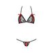 Комплект білизни Passion MELISSA BIKINI XXL/XXXL, black, ліф зі шнурівкою і трусики стрінги EL15903 фото 5