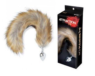Анальна пробка Лисячий Хвіст MAI Attraction Toys №51, розмір пробки 7&times;3 см, загальна довжина 50 см SO4633 фото