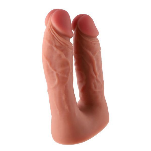 Подвійний фалоімітатор для секс-машин Hismith Silicone Double Penetrator Dildo, система KlicLok SX4008 фото