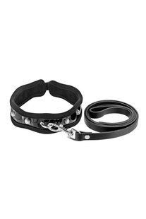 Повідець Fetish Tentation Premium Patent leather chocker and leash SX1098 фото